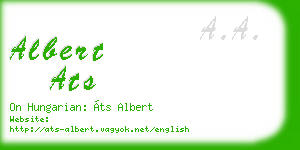 albert ats business card